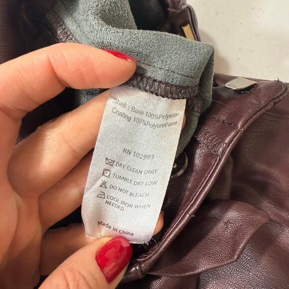 Ronny Kobo Faux Leather Wide Leg Pants Size 4 - Picture 4 of 10